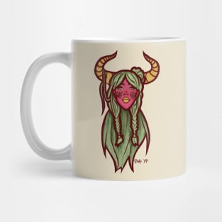 Horned Woman Mug